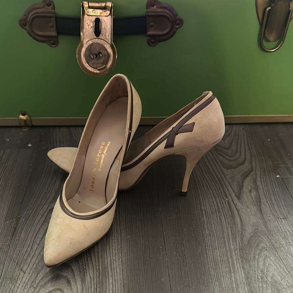 Beige High Heel Pumps